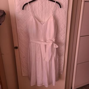 White Pleated Calvin Klein Dress